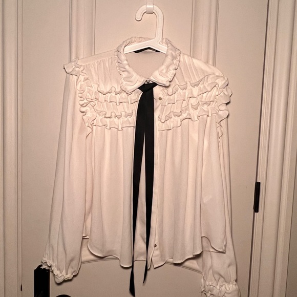 Zara Ruffle Blouse/Shirt - Picture 1 of 4